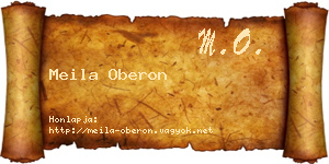 Meila Oberon névjegykártya